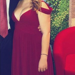 Lulus Cold Shoulder Formal Dress
